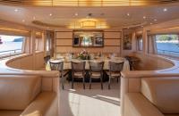 GLAROS yacht charter: Dining area