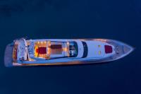 GLAROS yacht charter: Aerial by night