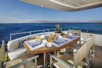 GORGEOUS yacht charter: Aft deck morning view