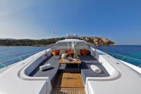 ATHOS yacht charter: Bow sunbeds area
