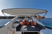 ATHOS yacht charter: Shaded Flybridge area