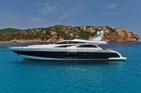 ATHOS yacht charter: Profile at anchor