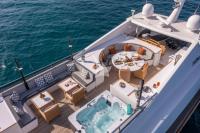 MOBIUS yacht charter: Aerial view sundeck
