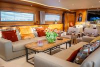 MOBIUS yacht charter: Salon sofa