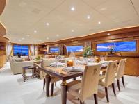 MOBIUS yacht charter: Dining area