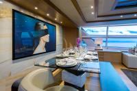 AQUARELLA yacht charter: Dining table