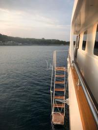 SHANGRA yacht charter: Side boarding Ladder
