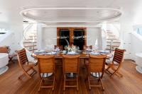 IL-SOLE yacht charter: Upper deck table
