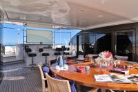 ST-DAVID yacht charter: Sun deck dining area