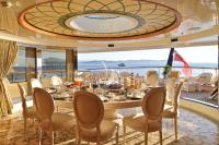 ST-DAVID yacht charter: Sky lounge dining area