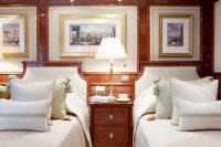 ST-DAVID yacht charter: Two larger convertible guest suites - twin set up