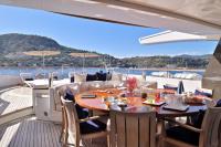 ST-DAVID yacht charter: Sun deck dining area