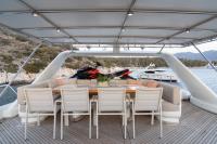 AQUILA yacht charter: Sundeck table