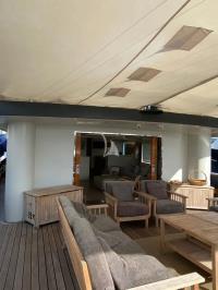 VERVECE yacht charter: Astern dining area