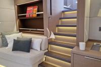 SYLENE yacht charter: Master cabin sofa