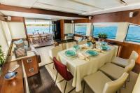 ULISSE yacht charter: Sallon and Dining Area