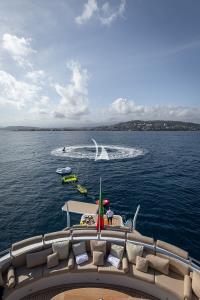 LUISA yacht charter: MY LUISA - STERN AT ANCHOR