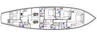 CANEREN yacht charter: Accommodation Deck