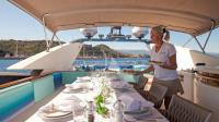 LADY-EMMA yacht charter: Flybridge dining