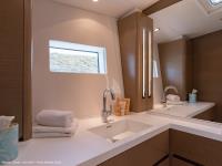 NEYINA yacht charter: En-suite bathroom of the Master Cabin