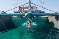 CARTOUCHE yacht charter: Swimming ladder - Â© Stuart Pearce