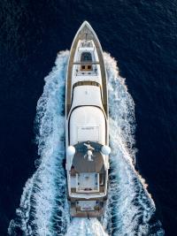 GEMS-II yacht charter: ariel view