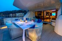 GEMS-II yacht charter: Aft deck evening
