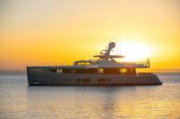 DELTA-ONE yacht charter: sunset profile