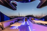 PROJECT-STEEL yacht charter: Sun Deck night view