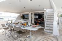 PROJECT-STEEL yacht charter: Aft Deck Dining Area