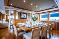 TENACITY yacht charter: Main Salon Dining