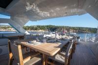 TENACITY yacht charter: Sun Deck Dining