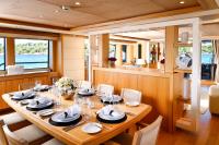 TENACITY yacht charter: Main Salon Dining