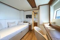 ATRAVERSIA yacht charter: Studio configured as office for the master