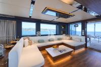 ATRAVERSIA yacht charter: Main deck saloon area