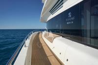 ATRAVERSIA yacht charter: Side deck with seating