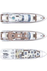 LEONARDO yacht charter: layout