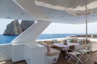 DON-MICHELE yacht charter: Upper deck 's dining table