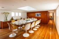 DIONEA yacht charter: Formal dining with skylight