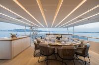 ADVA yacht charter: Upper Deck dining