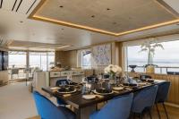 ADVA yacht charter: Main Salon dining