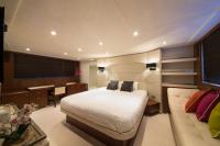 ARAMIS yacht charter: Master cabin with vanity and sofa