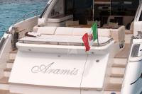 ARAMIS yacht charter: aft with stairs at sea