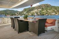 Y42 yacht charter: Aft deck table