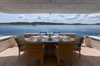 PORTHOS-SANS-ABRI yacht charter: Cokpit table detail
