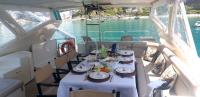 PRIME yacht charter: Sundeck dining area