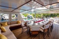 DONNA-DEL-MARE yacht charter: Bridge deck dinning