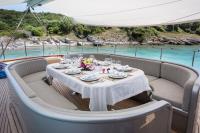 LE-PIETRE yacht charter: dining table
