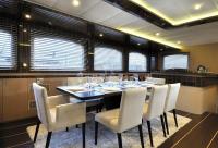 LE-PIETRE yacht charter: inside dining area