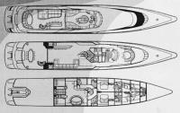 MOONRAKER yacht charter: MOONRAKER layout